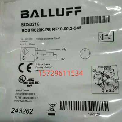 电眼光电开关 BOS R020K-PO-RX11-02现货BOS021CBalluff 巴鲁夫
