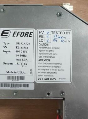 EFORE 安伏 SR92A720 15.7V 4A电源