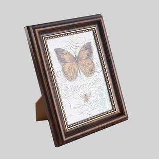 轻奢美式复古相框挂墙画框摆台摆件6寸7寸油画框婚纱影楼照片框