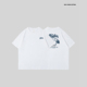 短tee复古印花潮流潮牌打底衫 重磅纯棉圆领短袖 t恤男白色宽松美式