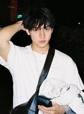 夏季白色纯棉内搭短袖t恤男重磅圆领宽松纯色体恤美式正肩上衣潮