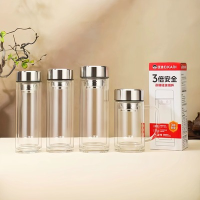 匡迪双层玻璃杯大容量加厚隔热