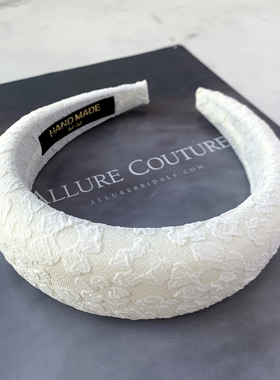 甜美花朵白色高颅顶发箍厚海绵头箍显脸小发卡2025春夏头饰头饰女