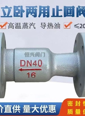 H42S-16立卧两用止回阀 蒸汽锅炉消音单向阀DN25 40 50 65 80 100