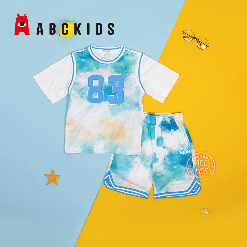 abckids童装男童夏季速干篮球服
