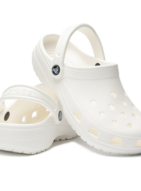crocs卡骆驰官网白色洞洞鞋男鞋女鞋休闲凉鞋包头拖鞋户外沙滩鞋