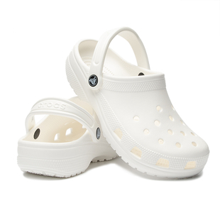 crocs卡骆驰官网白色洞洞鞋男鞋女鞋休闲凉鞋包头拖鞋户外沙滩鞋