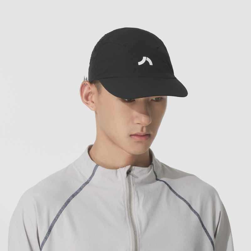 LANBU蓝步黑色鸭舌帽男帽女帽2025夏季新款运动帽休闲情侣棒球帽
