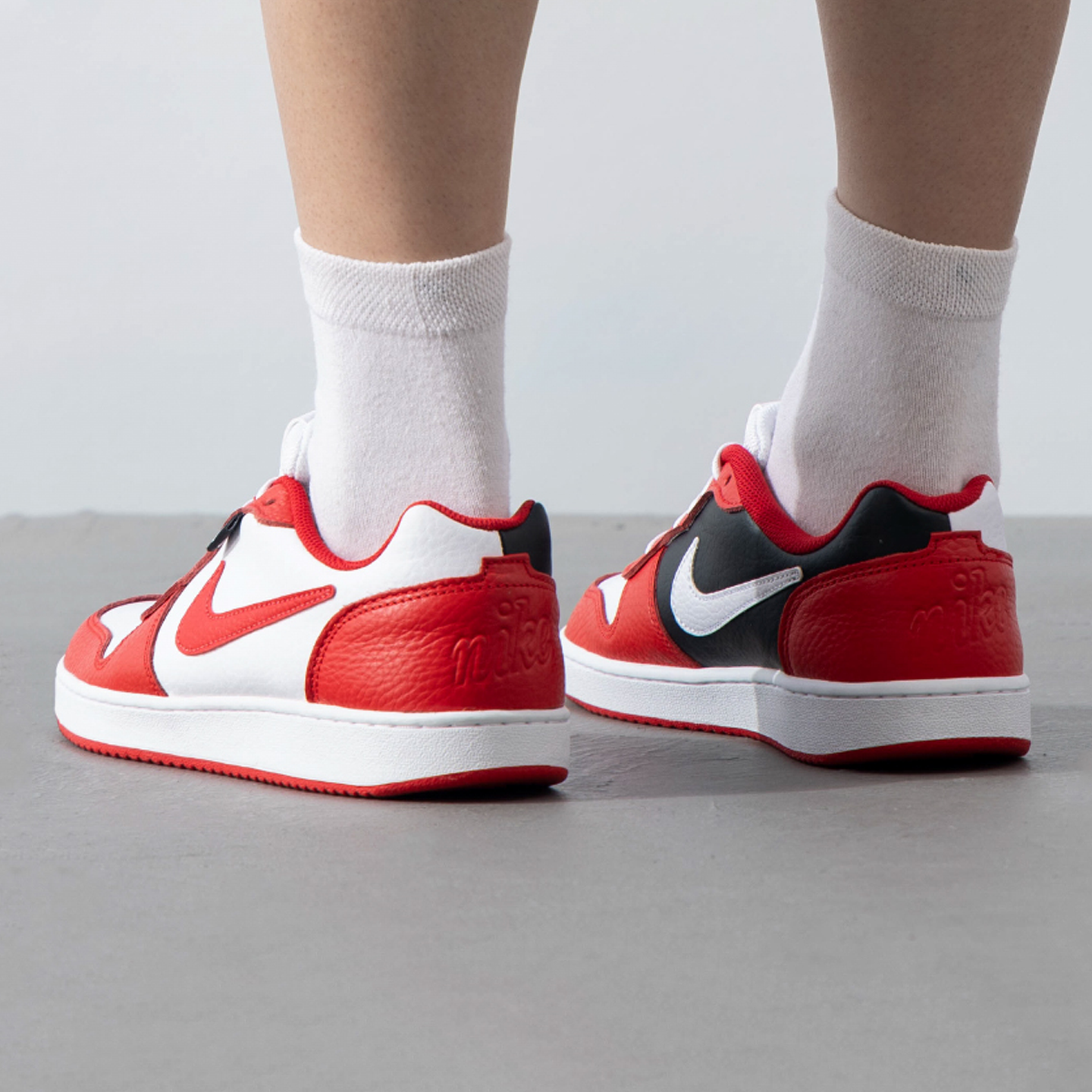 NIKE耐克板鞋男经典款25新款男子运动鞋红色篮球风低帮鞋EBERNON