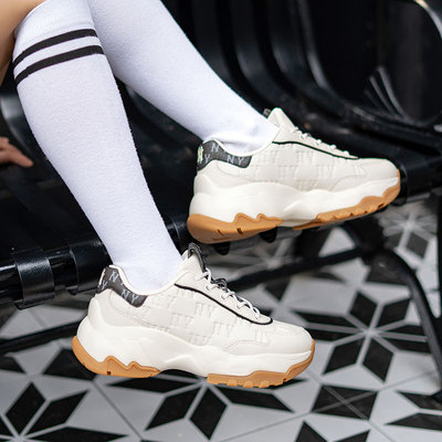 MLB官方Big Ball Chunky老花复古厚底 老爹鞋 男女同款运动休闲鞋