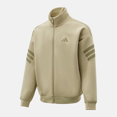 阿迪达斯针织外套男装春季新款立领休闲夹克跑步运动服上衣KD5236