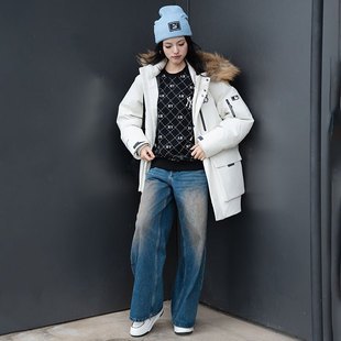 时尚 运动休闲鞋 三件套 男女羽绒服圆领卫衣板鞋 MLB官方运动套装