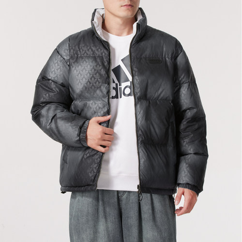 阿迪达斯三叶草羽绒服男装冬季新款户外运动服加厚立领防风外套