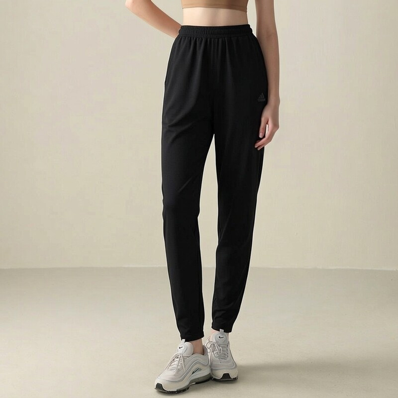 阿迪达斯裤子女裤春季新款跑步运动裤收口束脚裤休闲裤长裤CW577