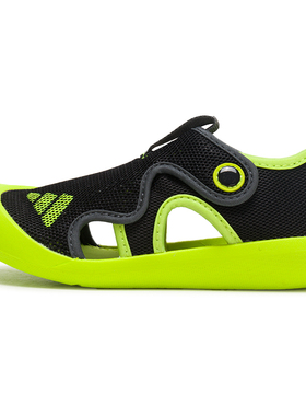 阿迪达斯魔术贴网面凉鞋童鞋2025新款轻便透气休闲鞋运动鞋JP5749