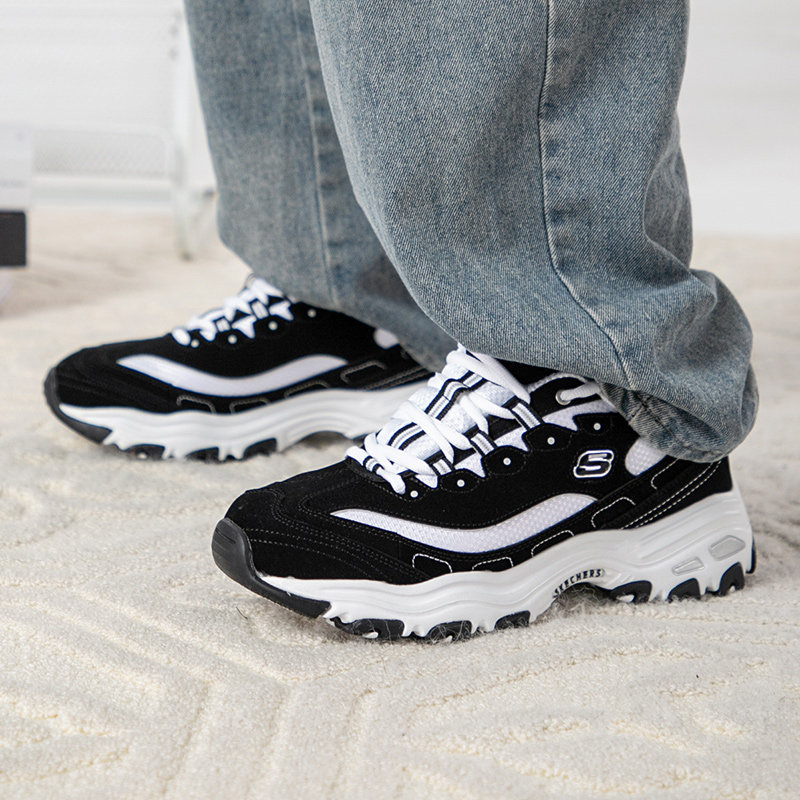 斯凯奇黑白熊猫鞋男鞋春季新款厚底复古休闲鞋轻便运动鞋老爹鞋,运动鞋new,运动休闲鞋,淘宝优惠券,粉丝福利购,淘宝优惠卷