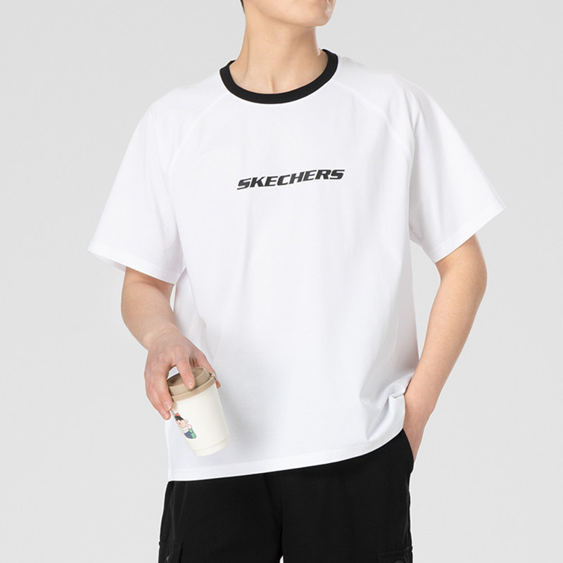 斯凯奇男装女装 2025冬季运动服跑步健身半截袖透气休闲短袖T恤