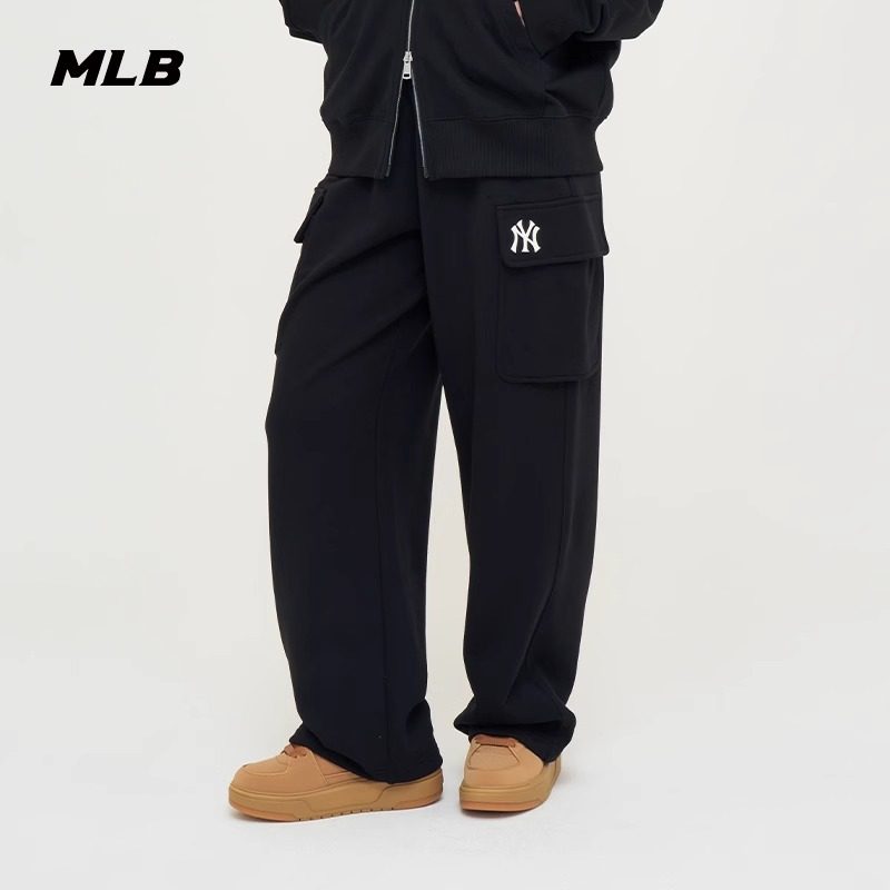 MLB官方 男裤女裤情侣裤子时尚针织长裤运动休闲透气裤3APTB0944