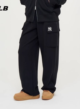 MLB官方 男裤女裤情侣裤子时尚针织长裤运动休闲透气裤3APTB0944