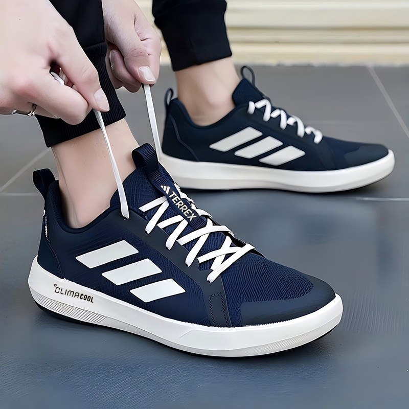 阿迪达斯溯溪鞋男鞋夏季蓝色运动鞋休闲透气户外鞋涉水鞋帆布鞋