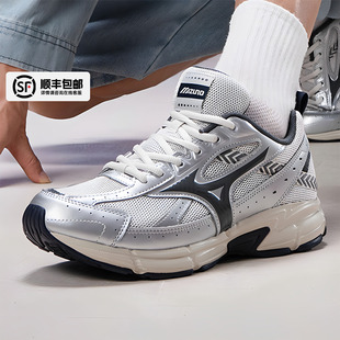 SPEED新款 透气跑步鞋 官网男鞋 运动鞋 男 女鞋 Mizuno美津浓银色跑鞋