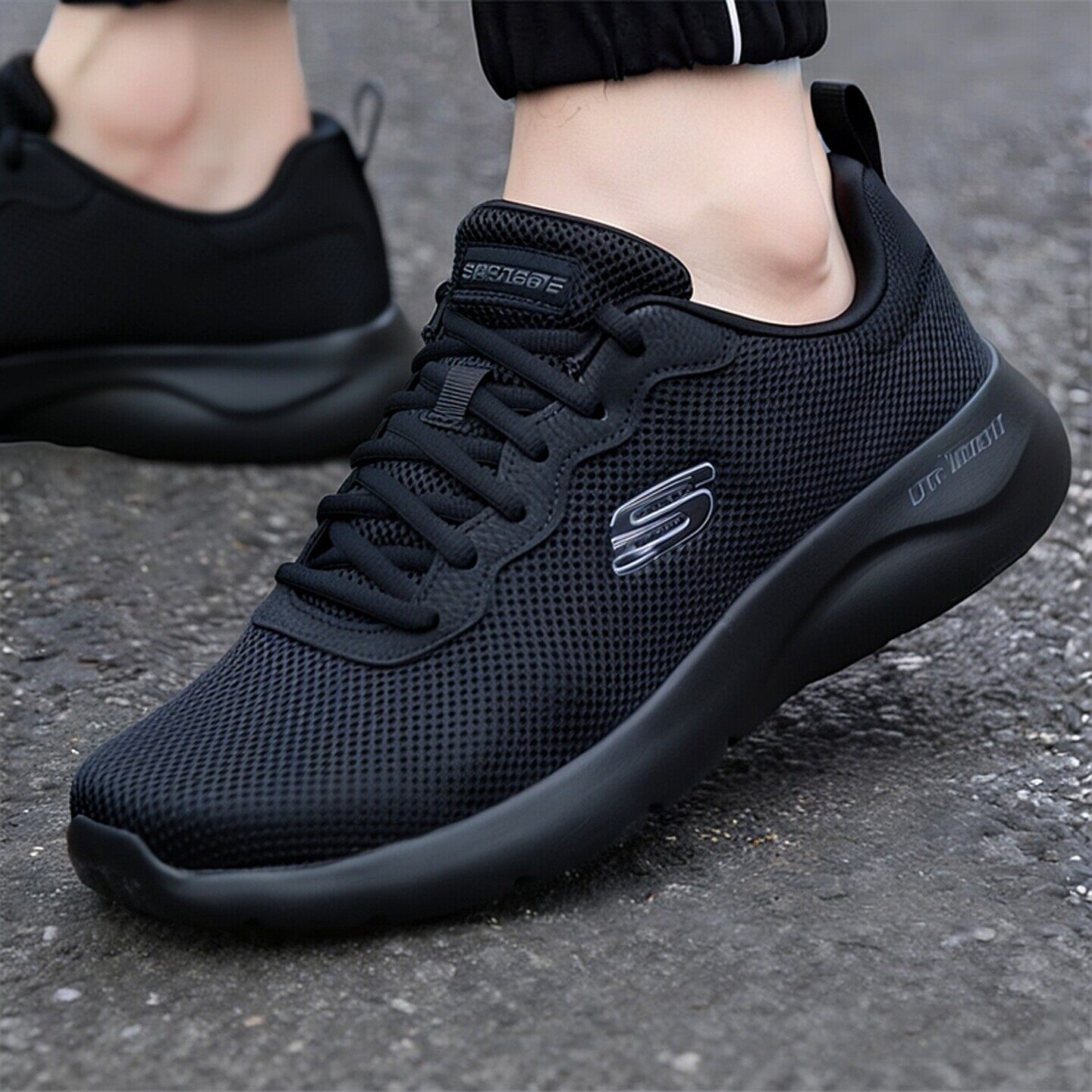 斯凯奇官方男鞋春季户外慢跑鞋健身训练鞋网面透气运动鞋跑步鞋子