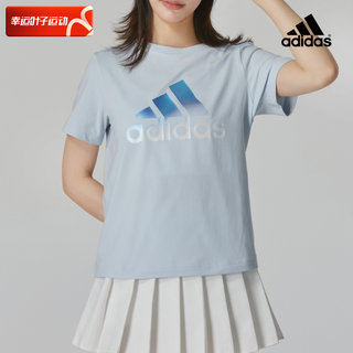 阿迪达斯短袖女2024夏季新款跑步运动服休闲宽松透气T恤IM8887