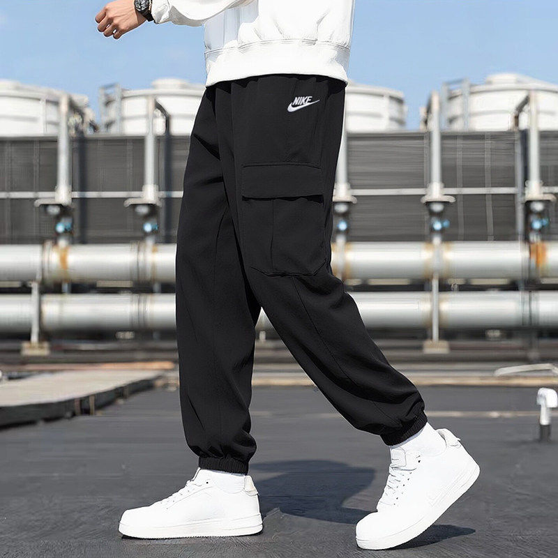 NIKE耐克梭织长裤男裤夏季新款工装运动裤跑步裤子束脚裤HJ19