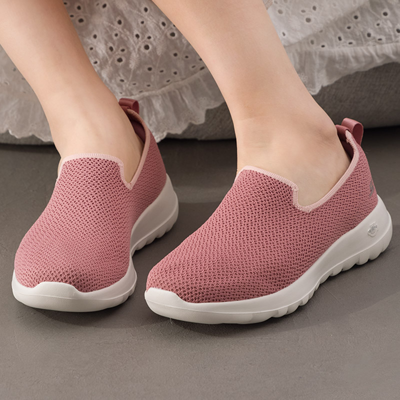 斯凯奇一脚穿休闲鞋女鞋2025新款网面透气运动鞋软底健步鞋通勤鞋