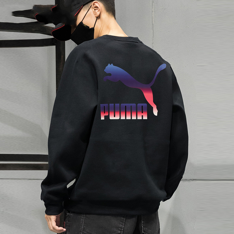 PUMA彪马官网卫衣男装2025冬季新款情侣圆领运动服加绒长袖套头衫