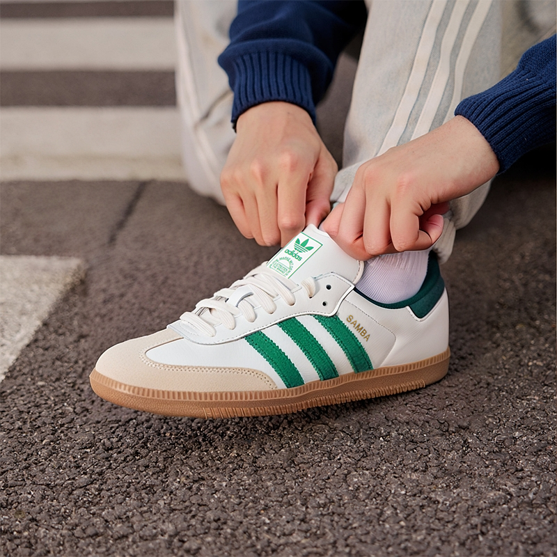 阿迪达斯三叶草SAMBA板鞋女冬季新款复古低帮轻便运动鞋男德训鞋
