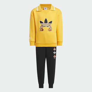 adidas 運(yùn)動(dòng)套服JC6809 CDCREWSET長(zhǎng)袖 阿迪三葉草小童LK