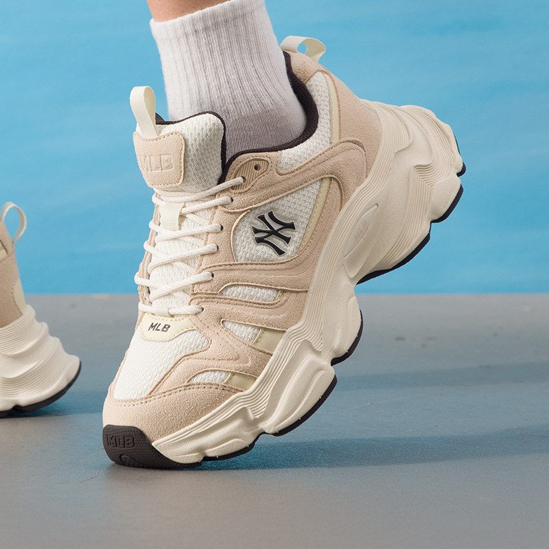 MLB官方 复古老爹鞋男鞋女鞋2025冬季新款厚底显高运动鞋休闲鞋子