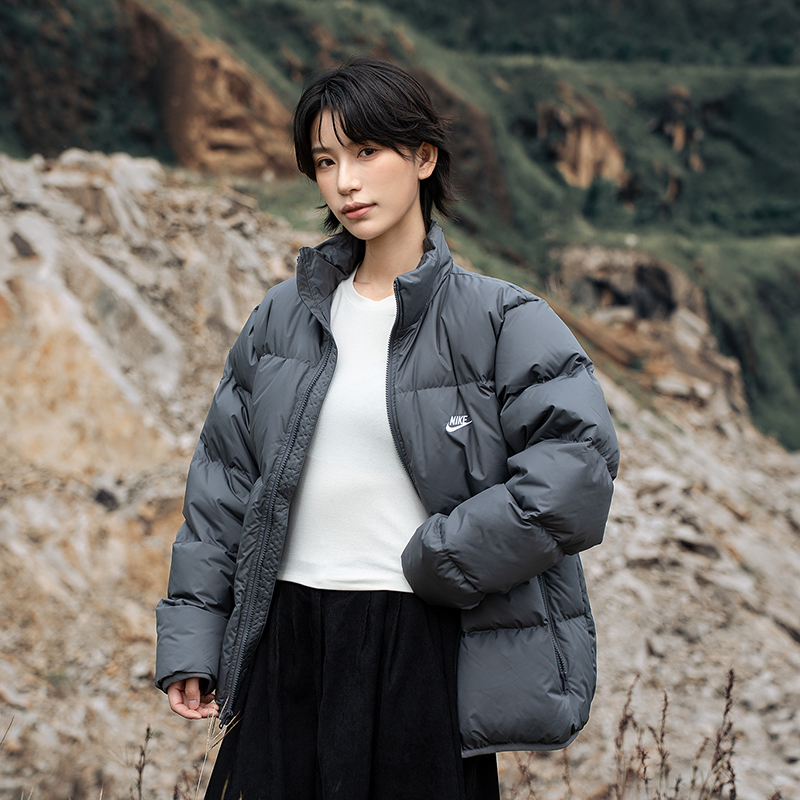 Nike耐克羽绒服男2025冬季新款情侣运动服休闲保暖立领夹克IB2976