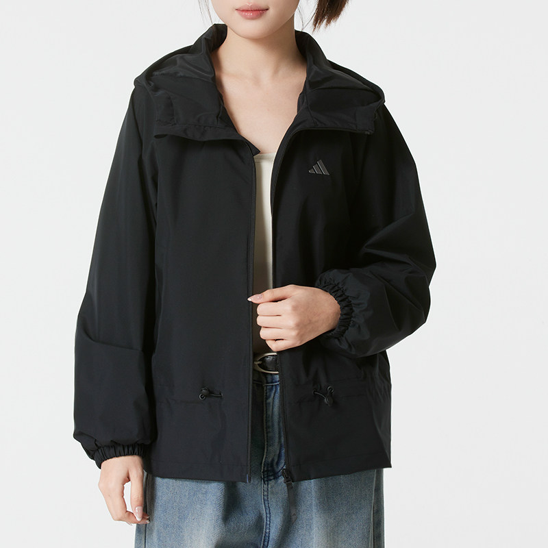 阿迪达斯女装 2025新款运动服梭织连帽夹克跑步健身训练防风外套,运动服/休闲服装,运动茄克/外套,淘宝优惠券,粉丝福利购,淘宝优惠卷