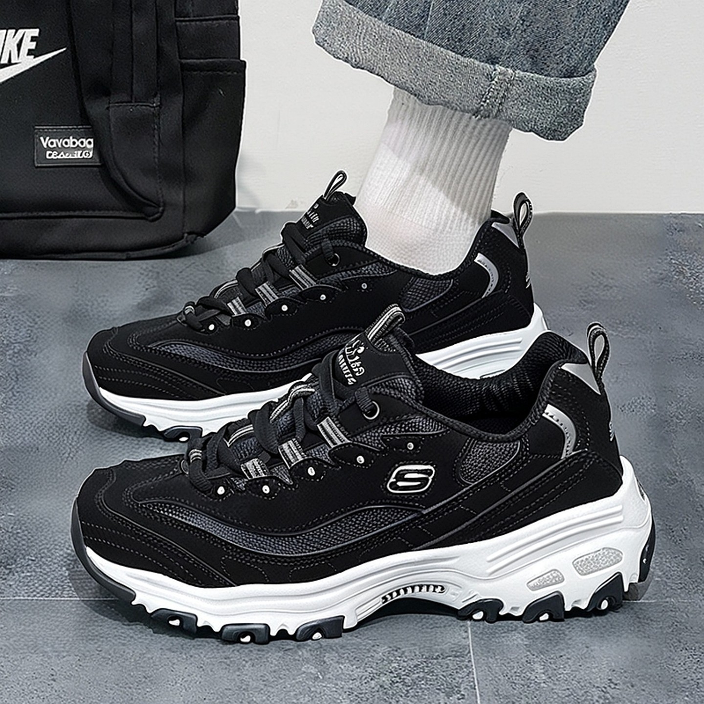 斯凯奇熊猫鞋女鞋官方正品冬季新款运动鞋轻便跑步鞋子显瘦老爹鞋,运动鞋new,运动休闲鞋,淘宝优惠券,粉丝福利购,淘宝优惠卷