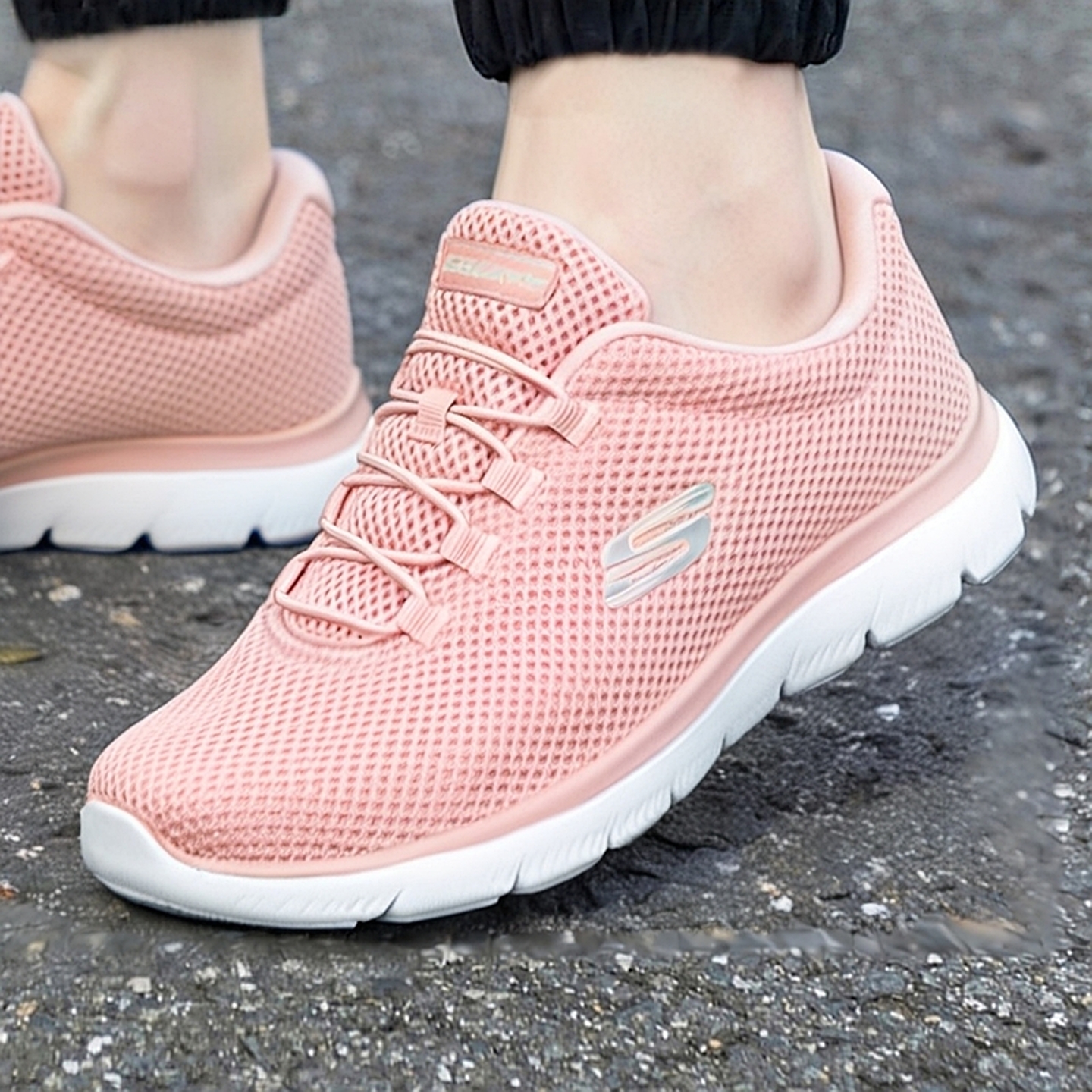 斯凯奇一脚蹬穿脱妈妈鞋薄款女鞋