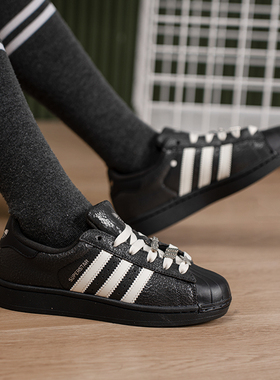 阿迪达斯三叶草女鞋2026春季新款低帮休闲运动鞋贝壳头板鞋IH1628