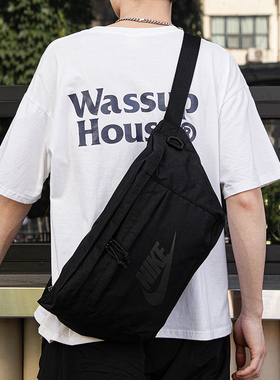 NIKE耐克腰包男包女包冬季新款黑色单肩包斜挎包通勤运动包BA5751