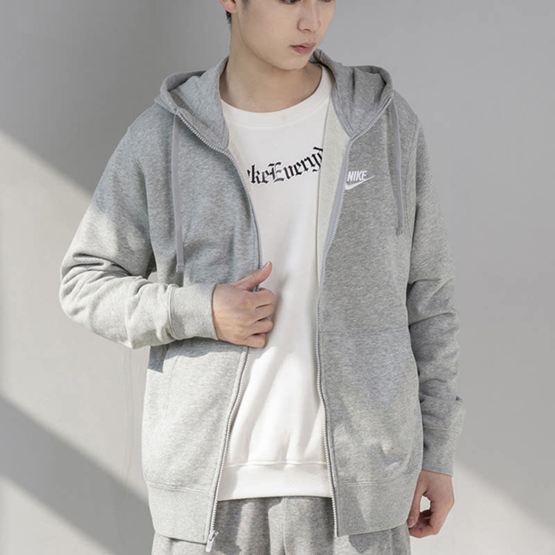 耐克男装卫衣春秋新款连帽休闲运动服针织连帽夹克外套BV2649-063