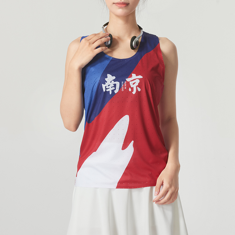 Lanbu蓝步透气跑步背心女装夏季新款女士无袖T恤健身训练服运动服