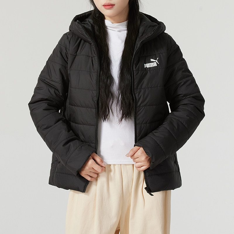 PUMA彪马棉服外套女装冬季新款防风连帽运动服棉衣棉袄夹克672279
