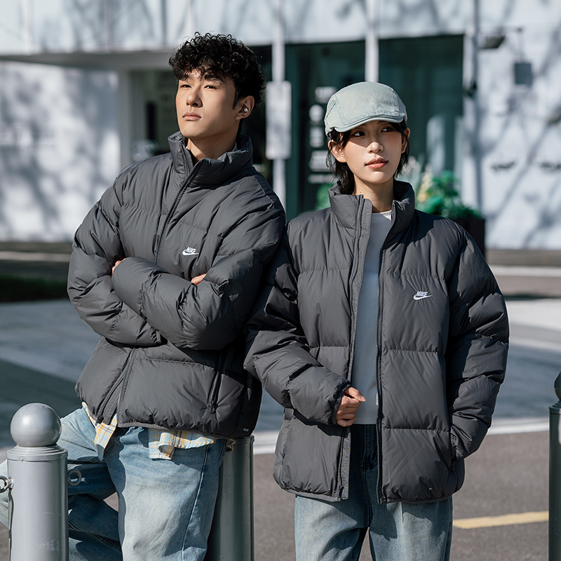NIKE耐克情侣羽绒服夹克男装2025冬季新款保暖防风外套棉羽夹克女