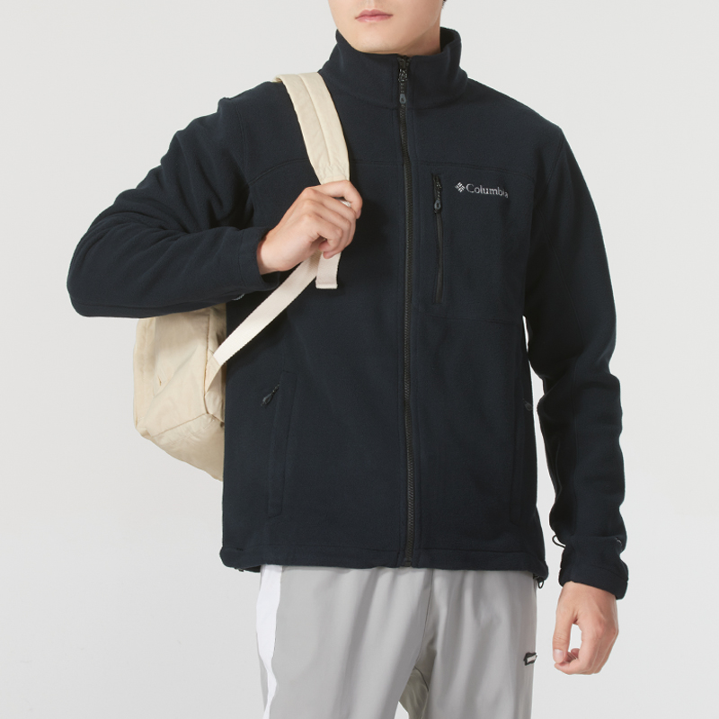 哥伦比亚保暖摇粒绒夹克男装秋冬新款防风休闲运动服抓绒衣外套潮