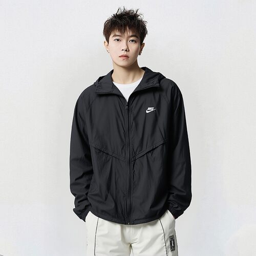 幸运叶子丨正品耐克nike男装梭织夹克外套连帽休闲宽松跑步运动服