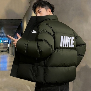 Nike耐克立领羽绒服男2025冬季 保暖面包服宽松运动夹克IM2081 新款