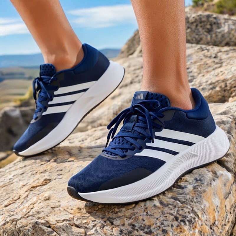 阿迪达斯男鞋春季新款网面透气跑步鞋缓震休闲鞋男士鞋子官网旗舰