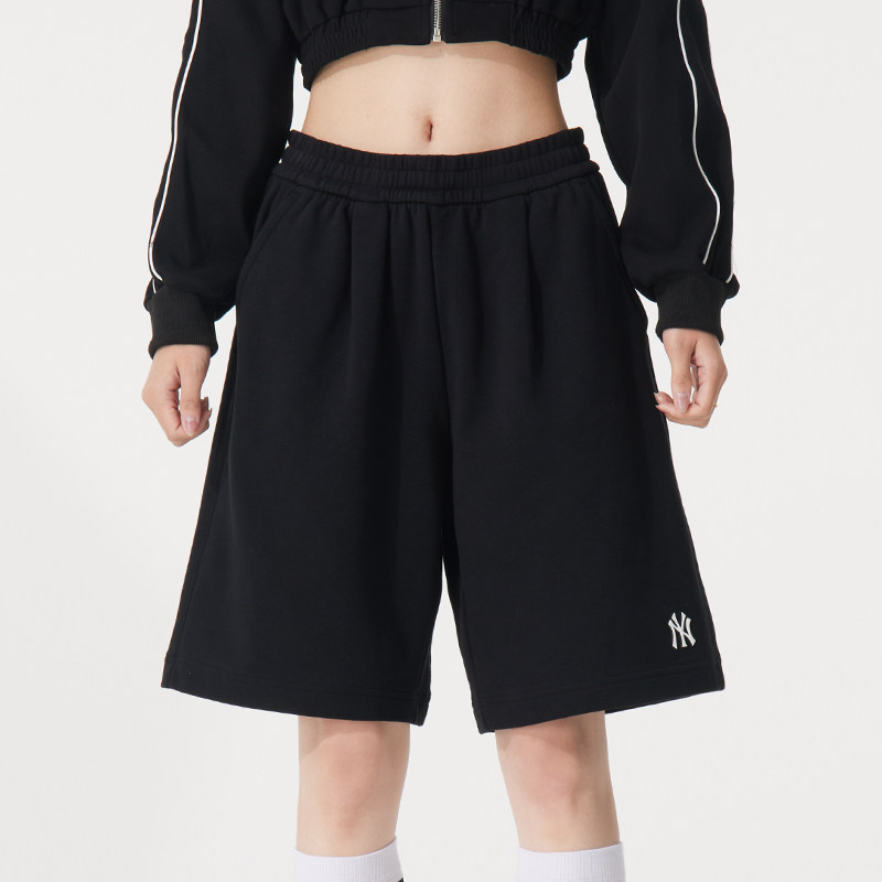 MLB官方 宽松短裤男裤女裤针织透气运动裤休闲裤情侣时尚五分裤