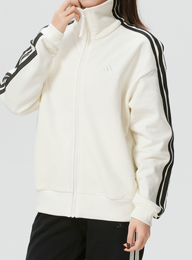 adidas阿迪达斯夹克女装2026新款三条纹运动服健身立领外套KS2817