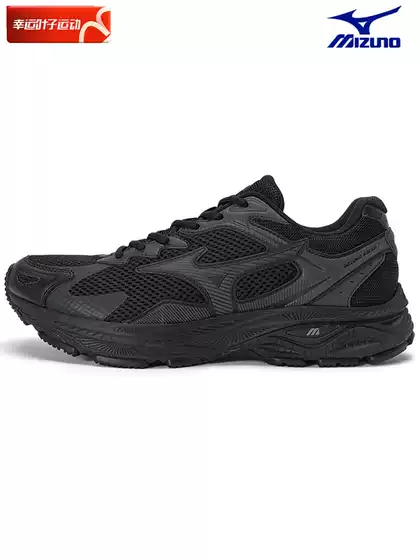 Mizuno Official Men's and Women's Shoes Winter New Racers Black Sports Shoes Black Warrior Running Shoes